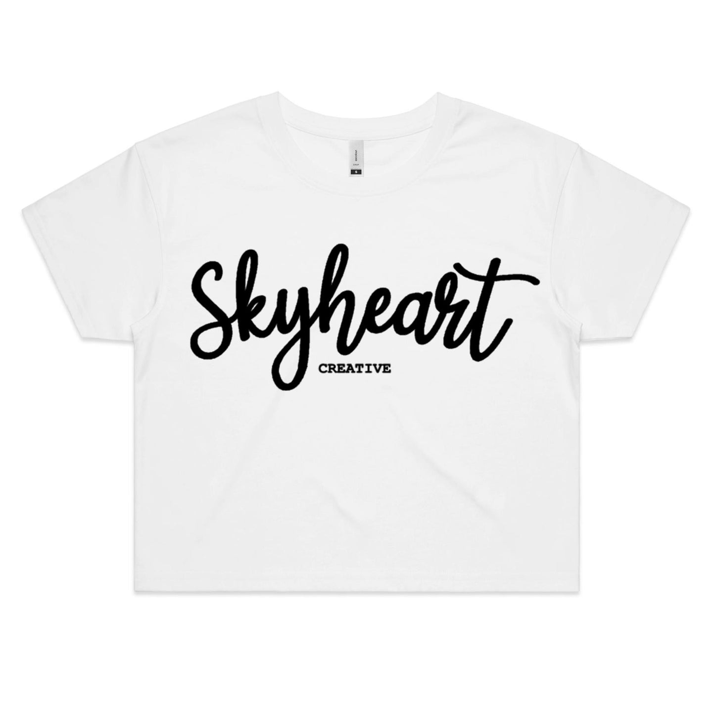 White AS Colour Women's Skyheart Crop Tee