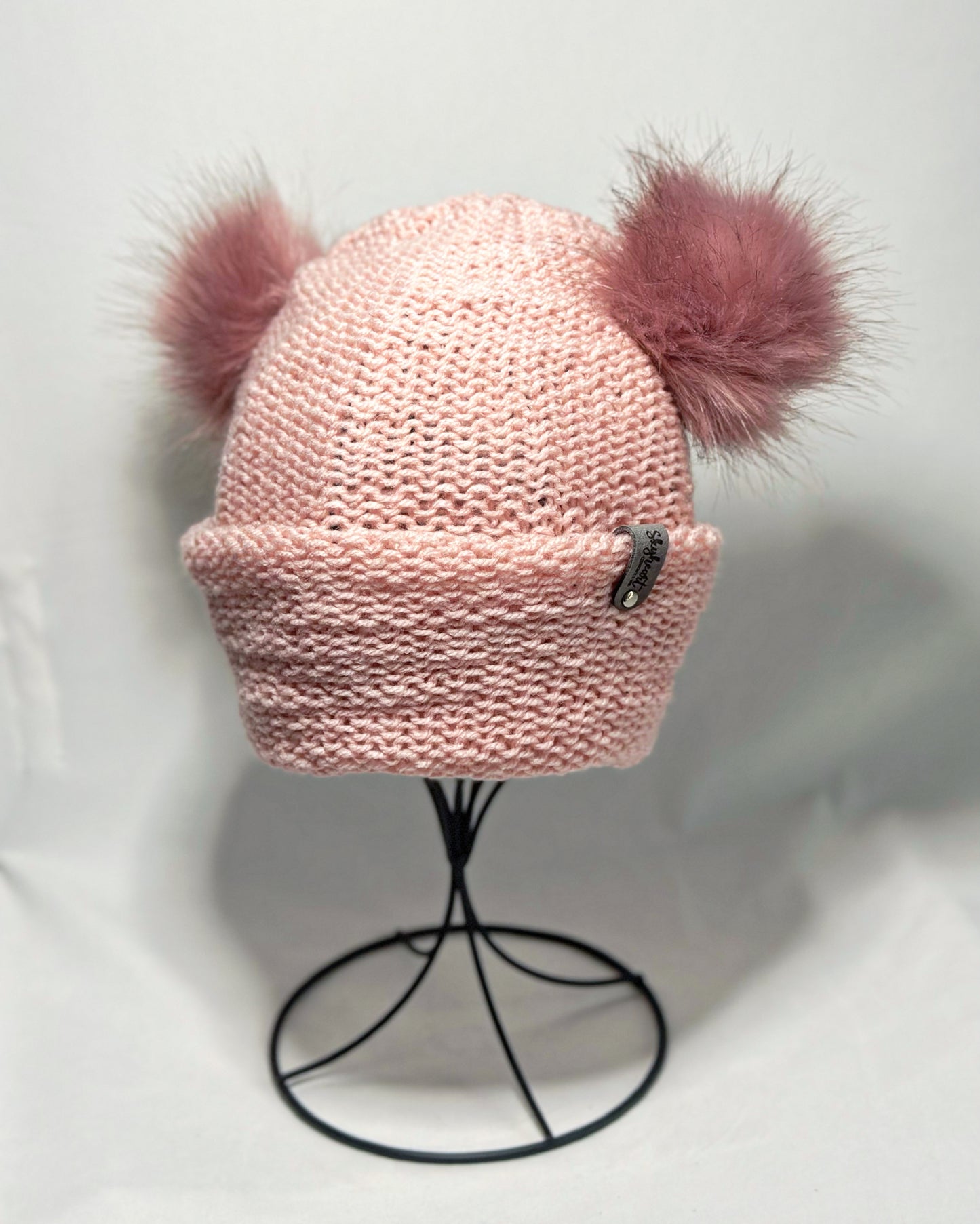 Pink on Pink Bear Ears Beanie